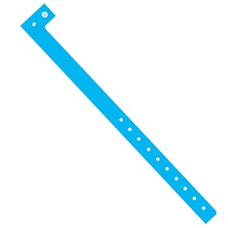 Bsc Preferred 3/4'' x 10'' Day-Glo Blue Plastic Wristbands, 500PK WR120BE
